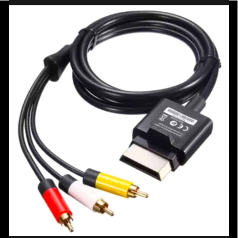 Genuine Official OEM Microsoft XBOX 360 S Slim Composite AV Audio Video Cable
